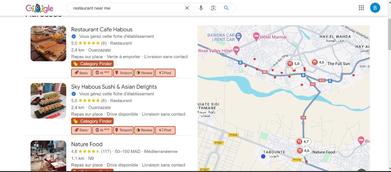 Capture Google Maps · Restaurant Habous, Ouarzazate